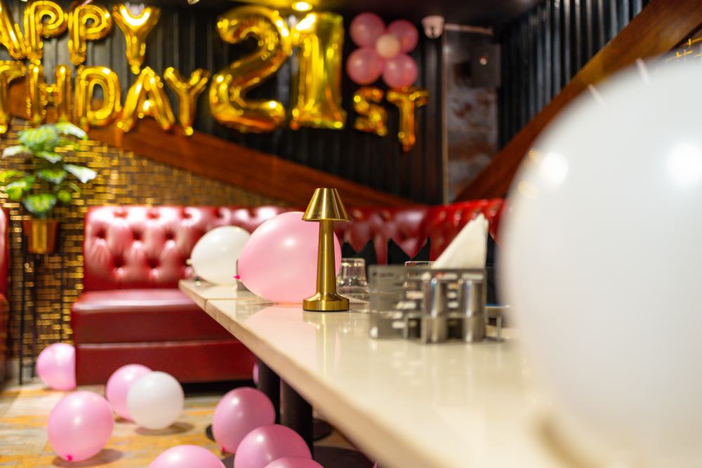 A twenty-first birthday laid on at the bar
